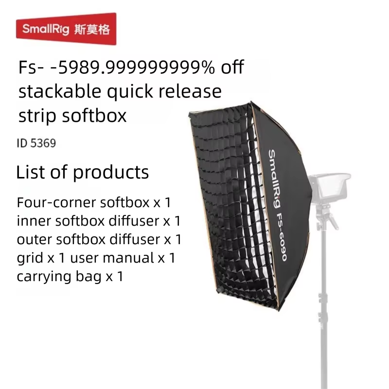 Softbox Portable Strip - SmallRig Softbox con Attacco Bowens, Softbox