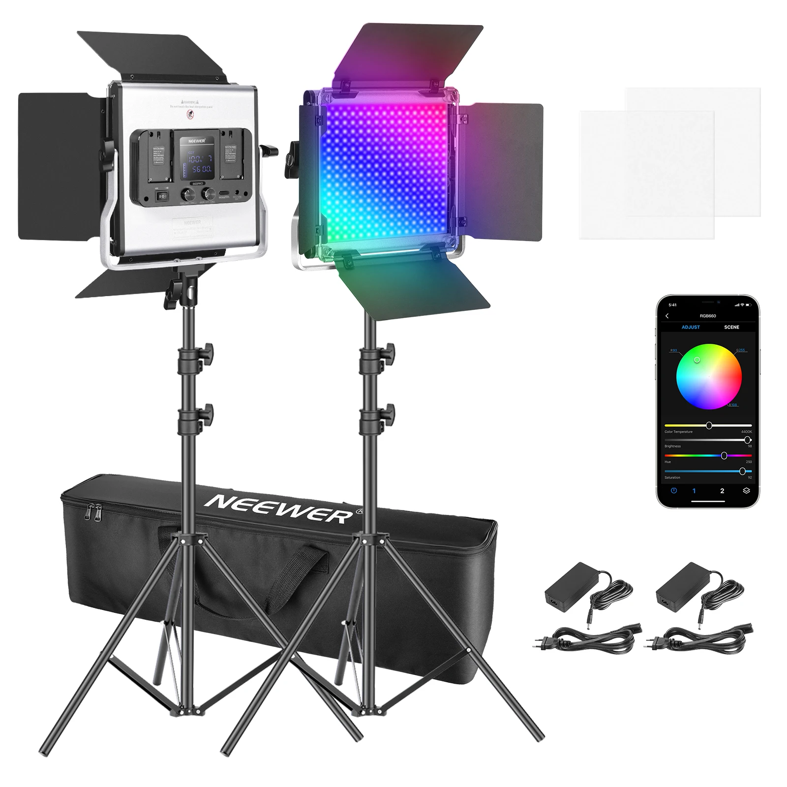 Photography Lighting Kit Neewer - Luce LED RGB Neewer 660 con
