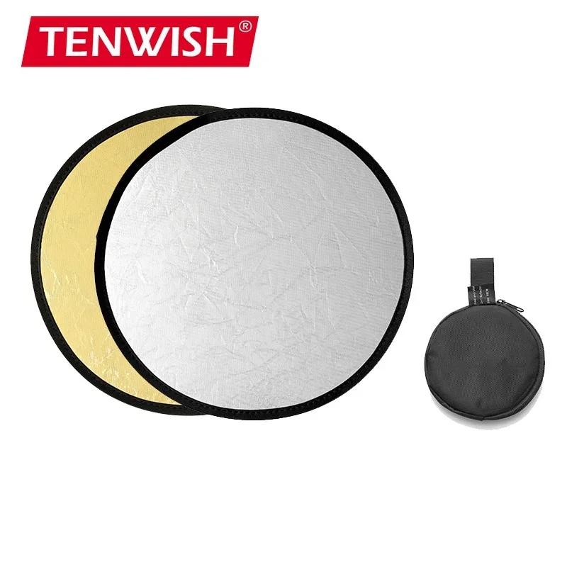 Reflector Disc Silver - TENWISH Fotografia Mini Riflettore 30 cm