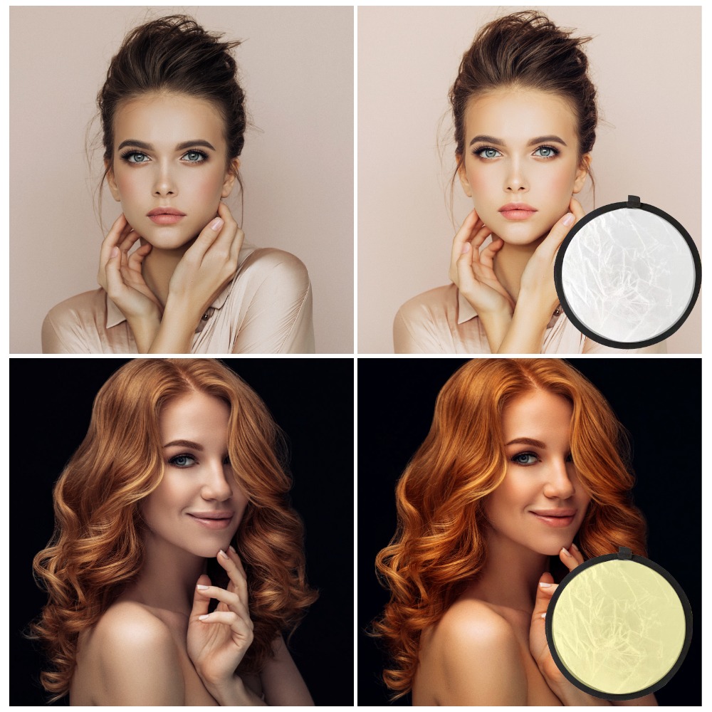 Reflector Disc Silver - Kit Riflettore Fotografico 5-in-1 da 30cm,