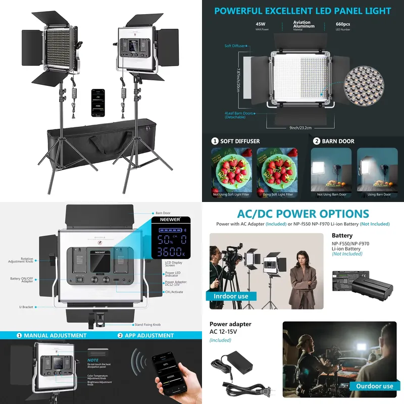 Photography Lighting Kit Neewer - Kit di Illuminazione per Fotografia e