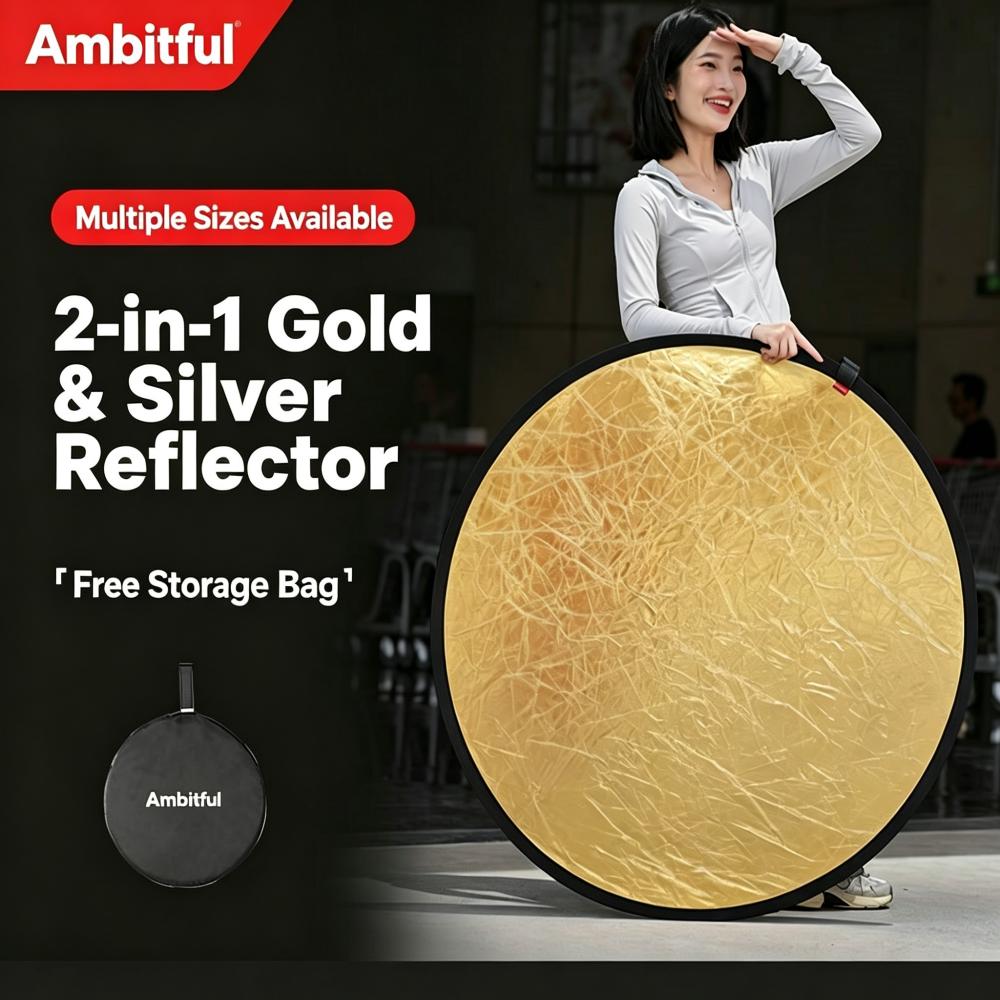 Reflector Disc Silver - Ambitful Diffusore Luminoso 2in1 30/60/80/110cm Multi-Disc