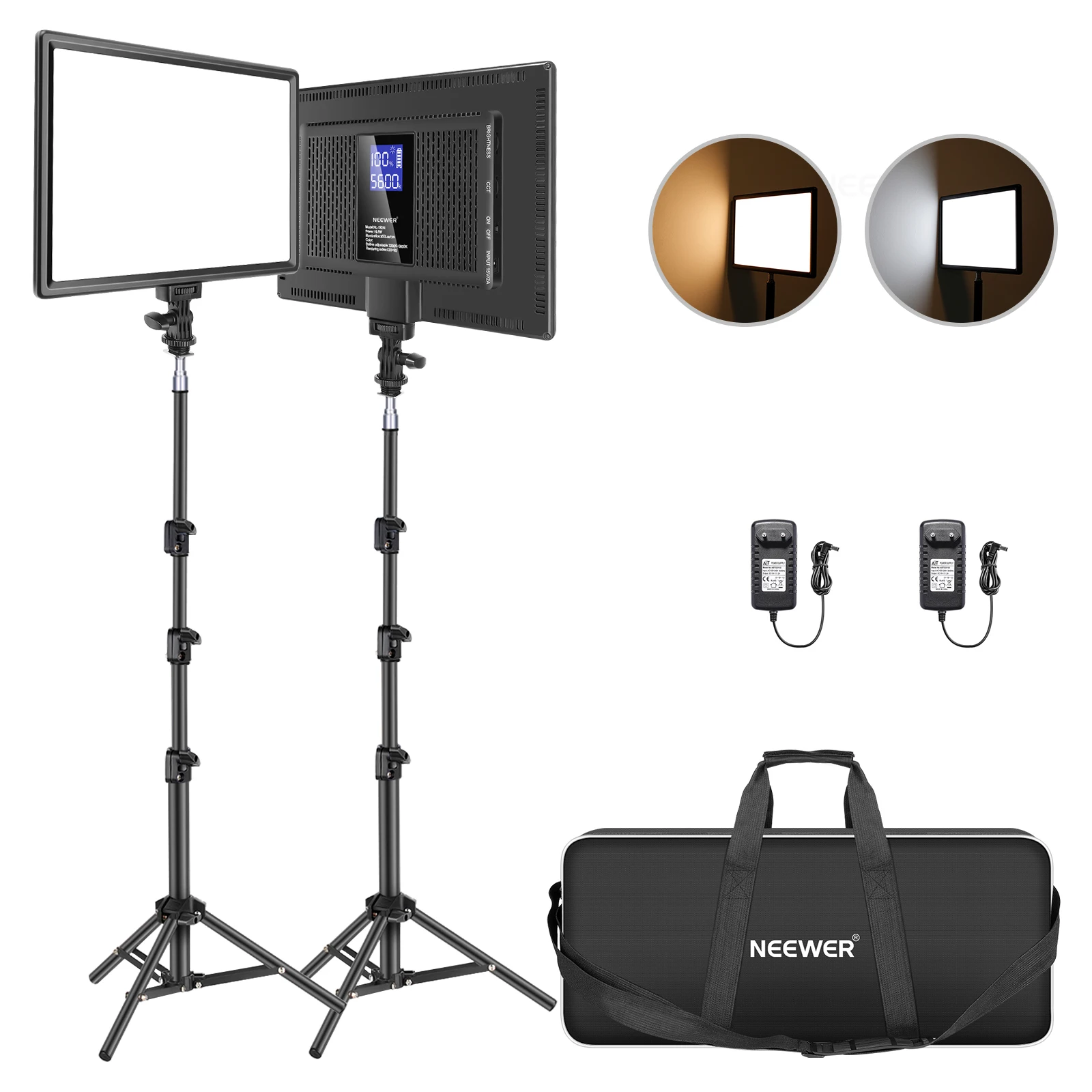 Photography Lighting Kit Neewer - Kit di illuminazione a LED dimmerabile
