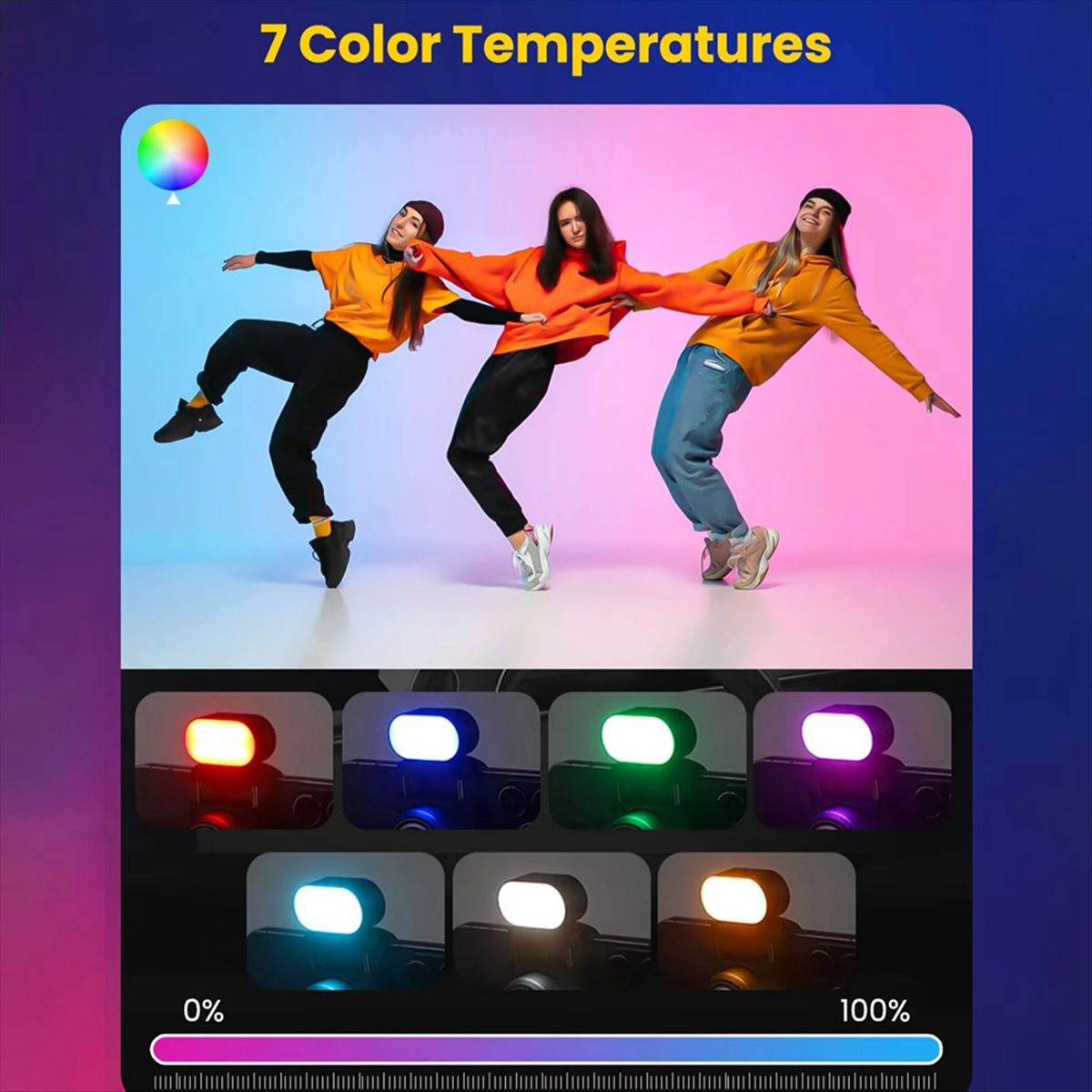 Lighting Effect In Photography - Luce di riempimento magnetica RGB per