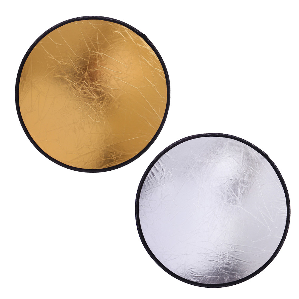 Reflector Disc Silver - 2 Pezzi Riflettore per Foto Portatile
