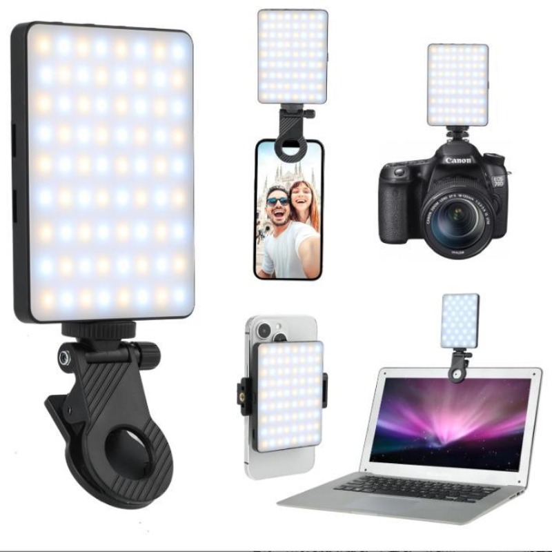 Photography Lighting Spotlight - Luce LED Ricaricabile per Selfie, 3