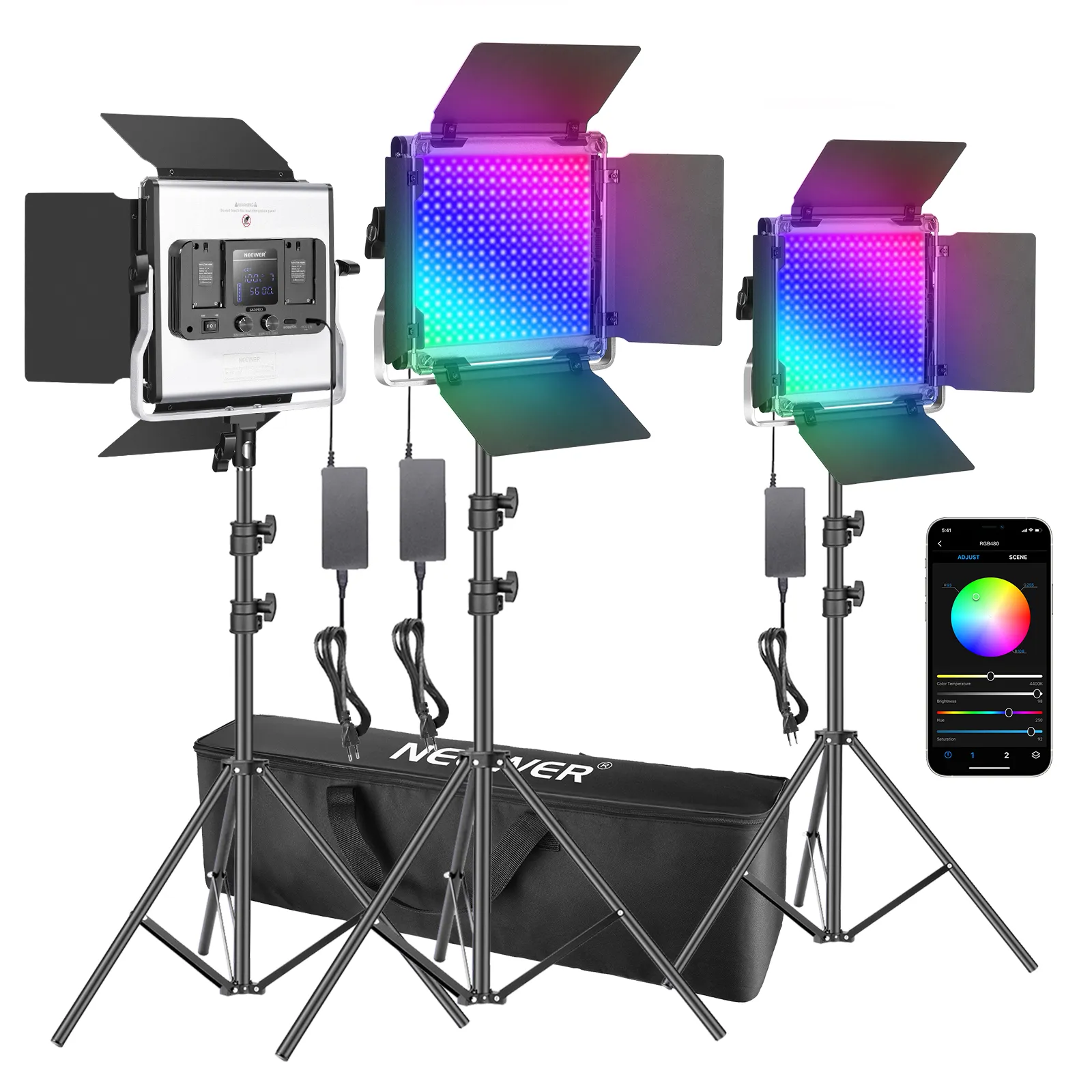 Photography Lighting Kit Neewer - Neewer 3 Pacchi di Luci LED