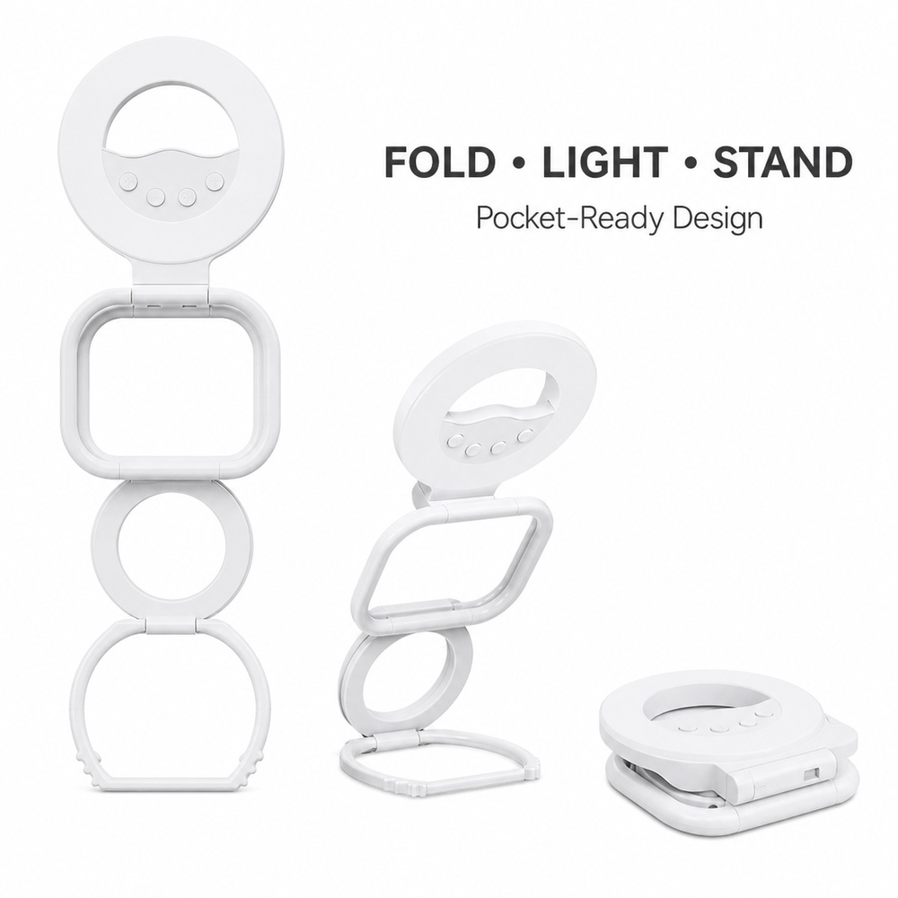 Stand Lighting Photography - Supporto Pieghevole Magnetico per Telefono con