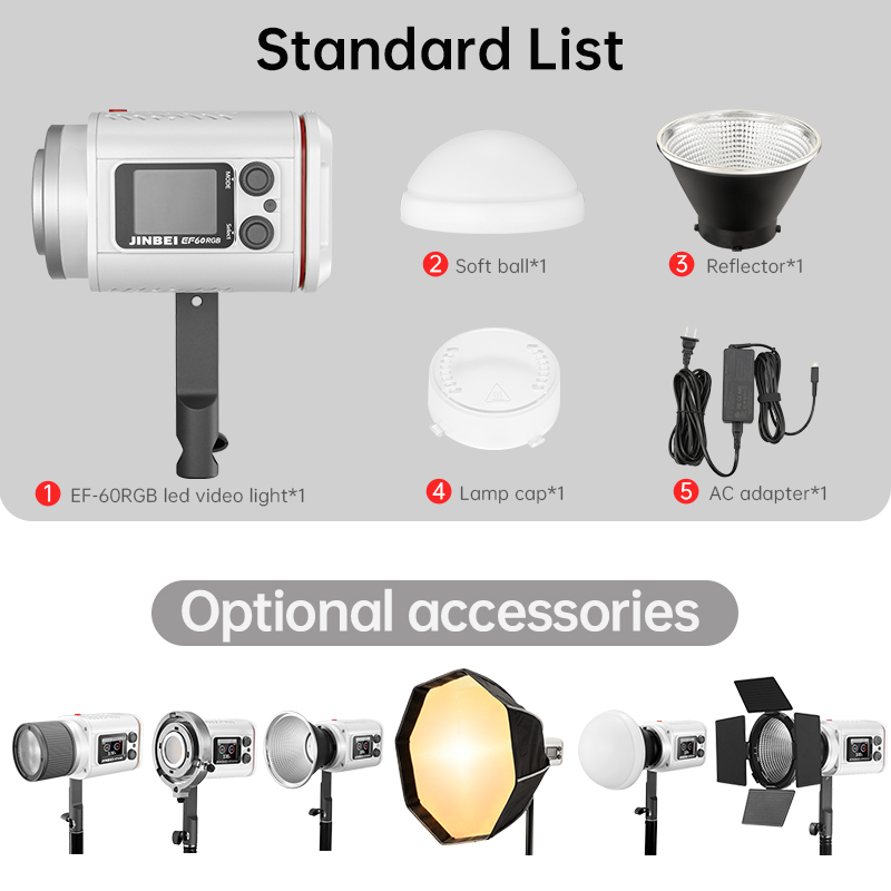JINBEI EF-60RGB Luce LED Porta - Good Lighting In Photography recensione e prezzo