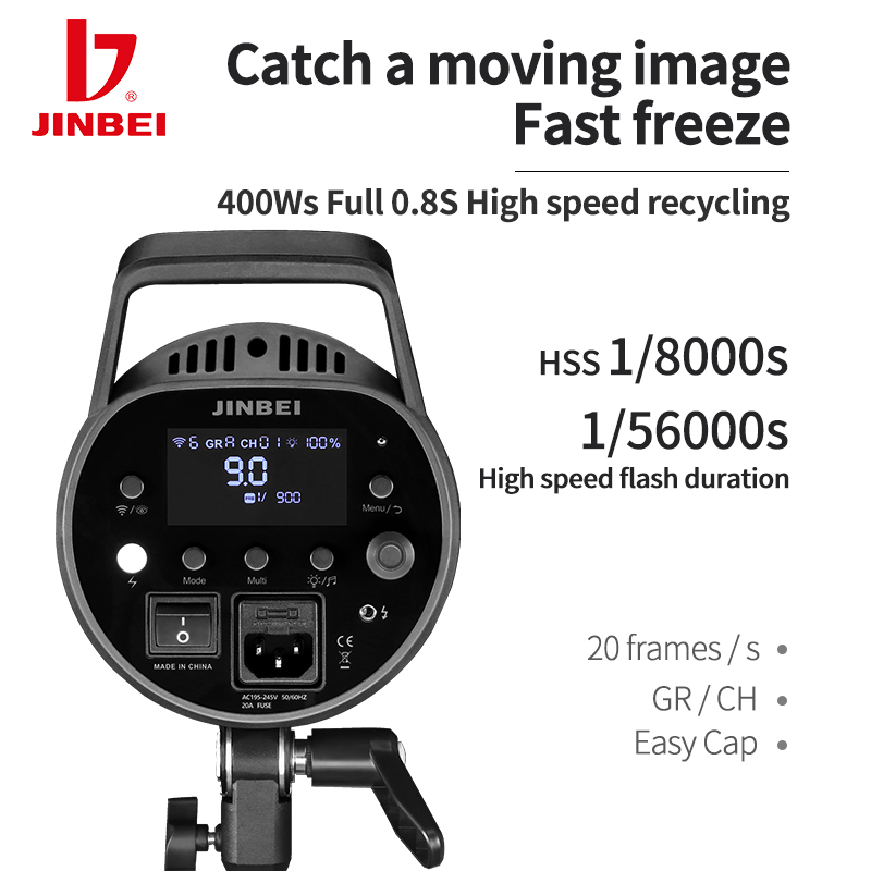 JINBEI MSN 400PRO 400WS GN66 1 - Good Lighting In Photography recensione e prezzo