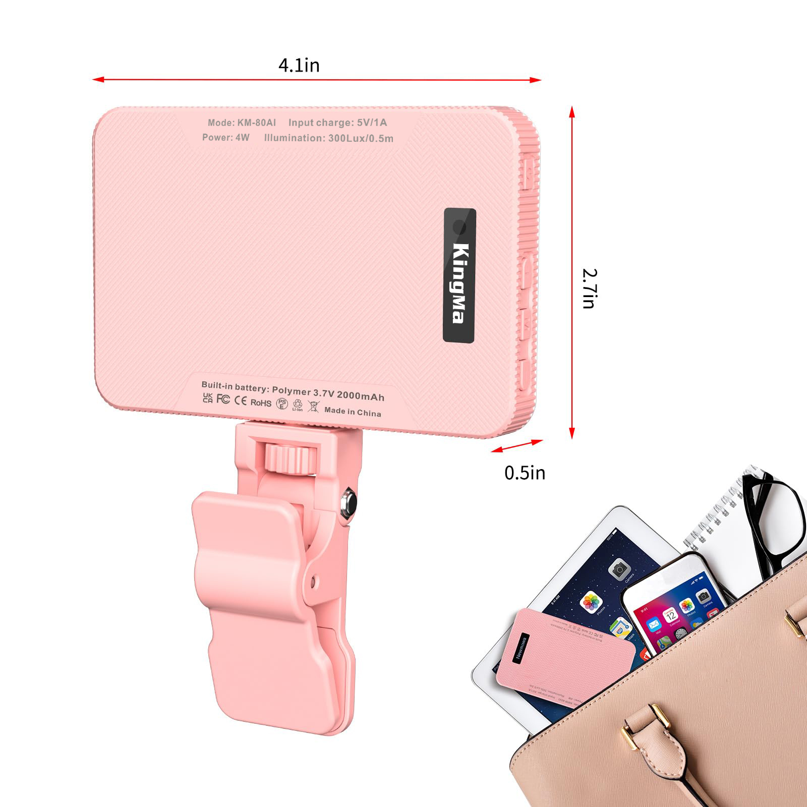 King Ma Pink ricaricabile Self - Photography Lighting Portable recensione e prezzo