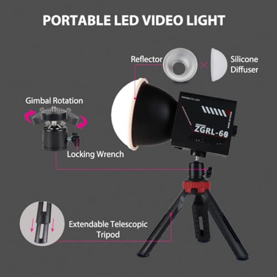 Luce video LED COB da 60W port - Photography Lighting Portable recensione e prezzo
