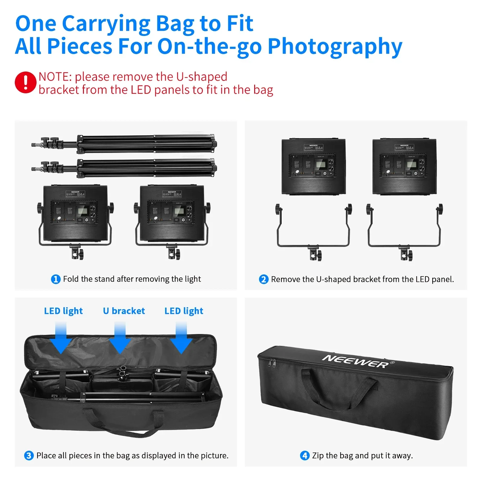 Neewer Kit di 2 Luci Video a P - Photography Lighting Kit Neewer recensione e prezzo