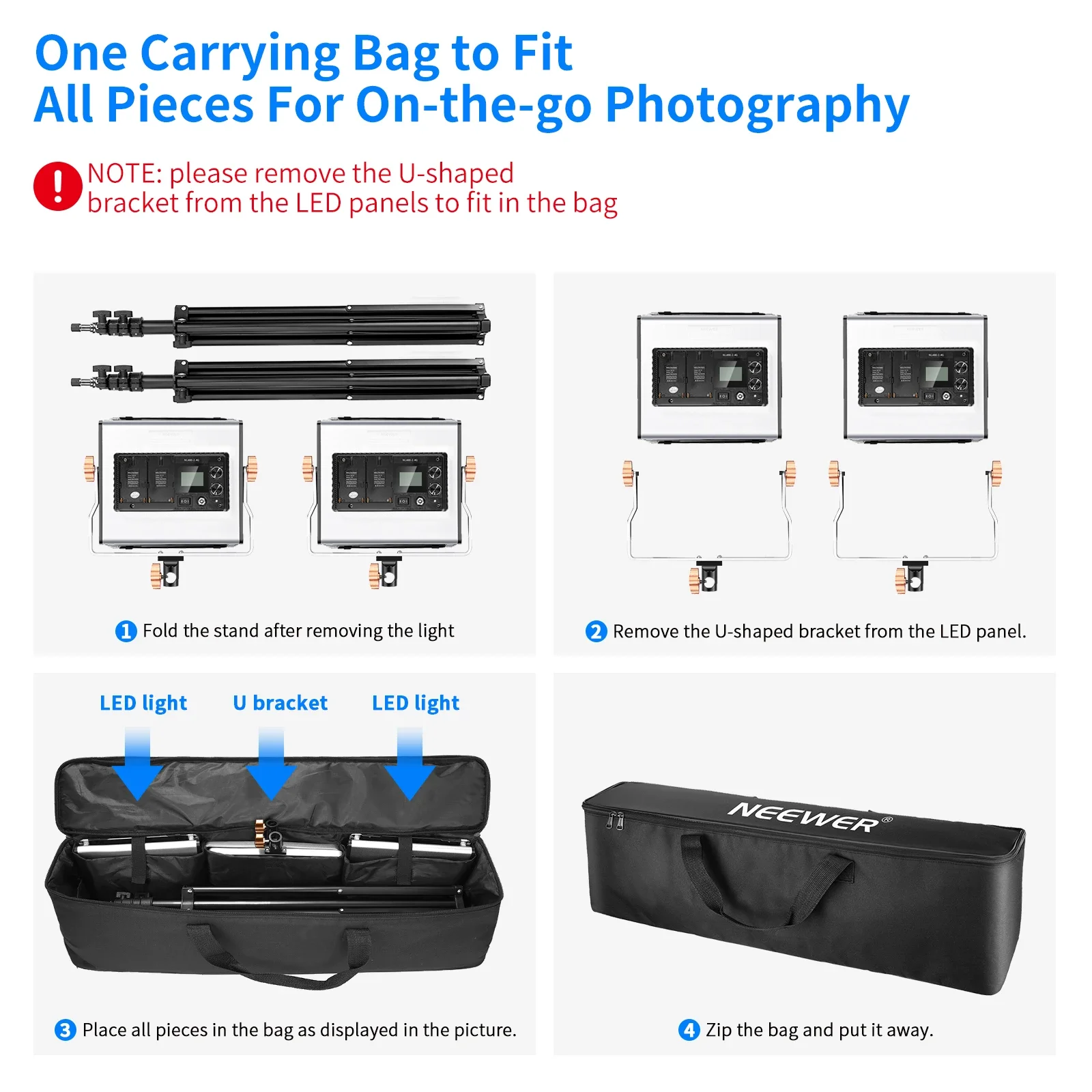 Neewer 2 Pacchi di Luci Video  - Photography Lighting Kit Neewer recensione e prezzo