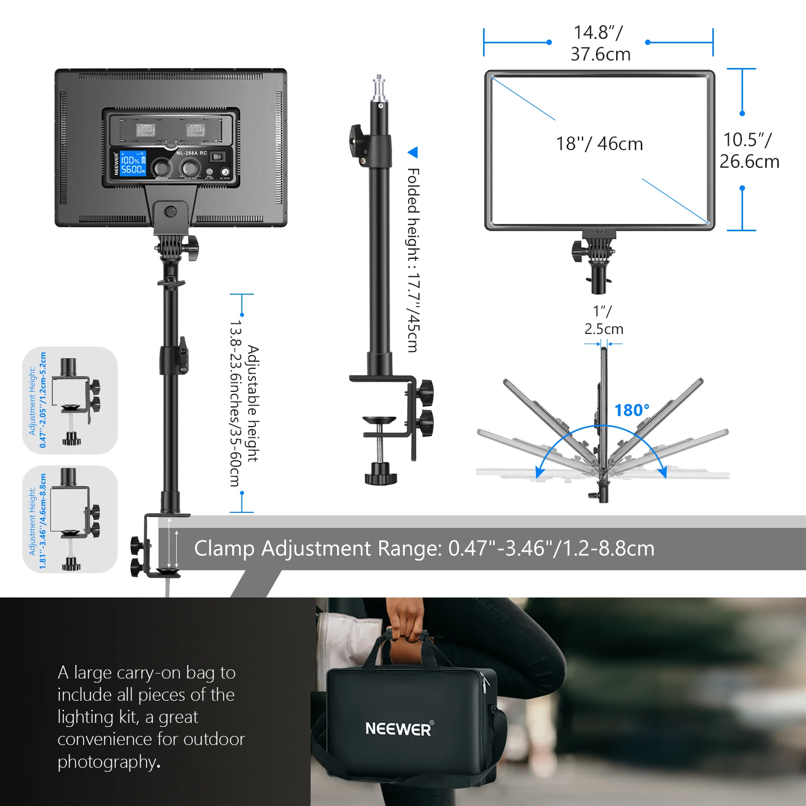 Luce LED da tavolo Neewer con  - Photography Lighting Kit Neewer recensione e prezzo